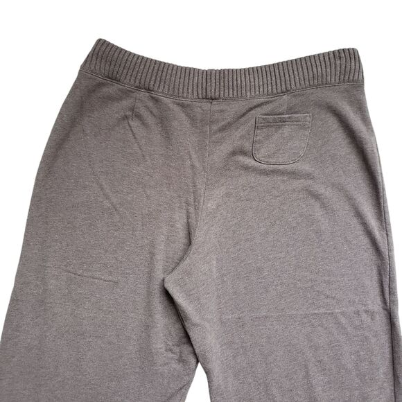 J Jill Womens Pants Large Capri Cropped Brown Cotton Elastic Waist Straight Boho - Picture 12 of 13